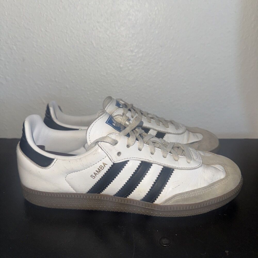 adidas Samba OG Shoes Mens 6.5 White Brown Gum Lifestyle Street Sneakers IE3675